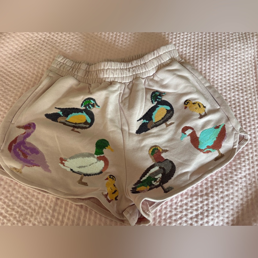Queen of Sparkles Duck Print Shorts